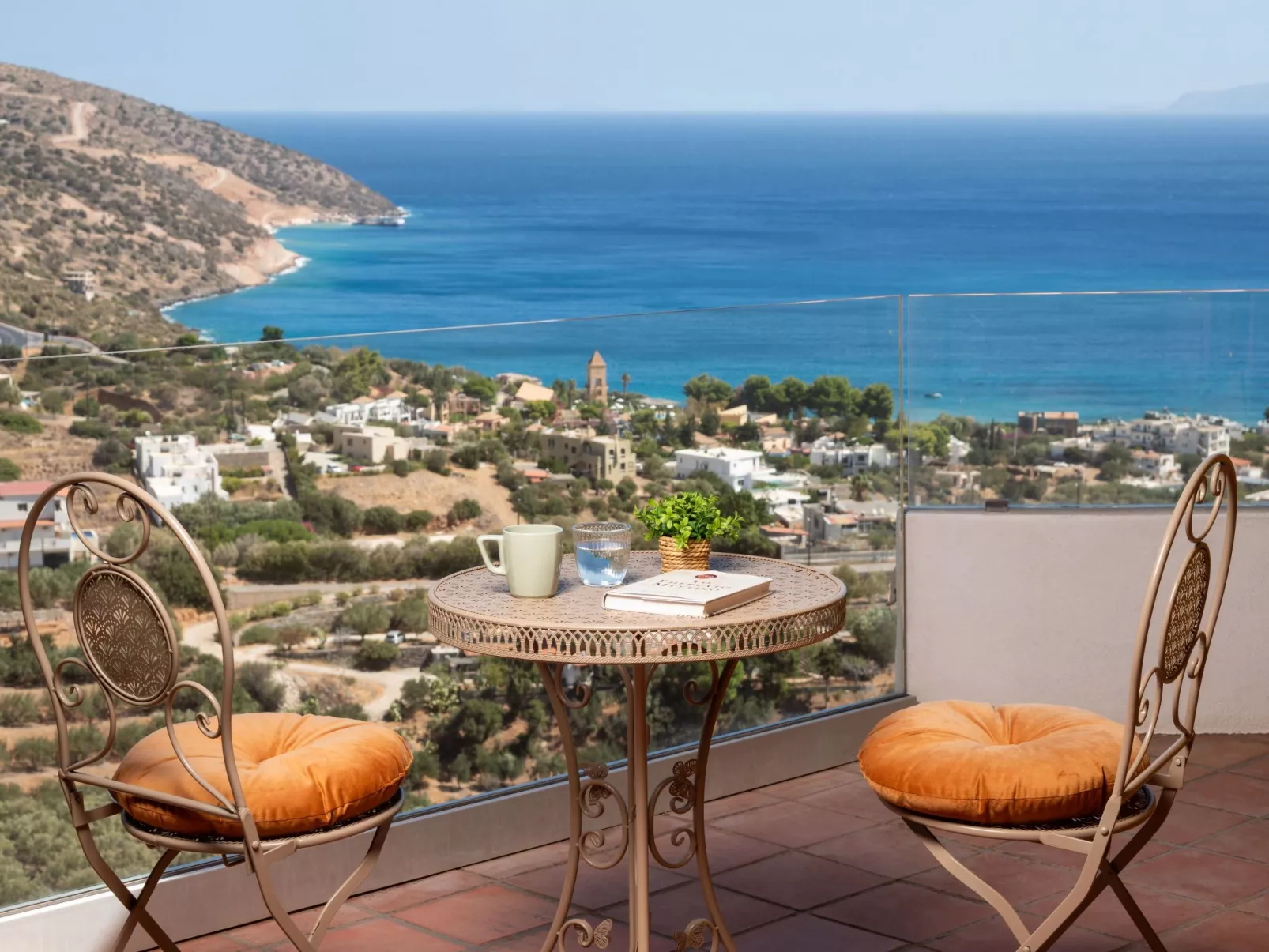 Villa "Mirabello suites" mit herrlicher Aussicht-Buiten