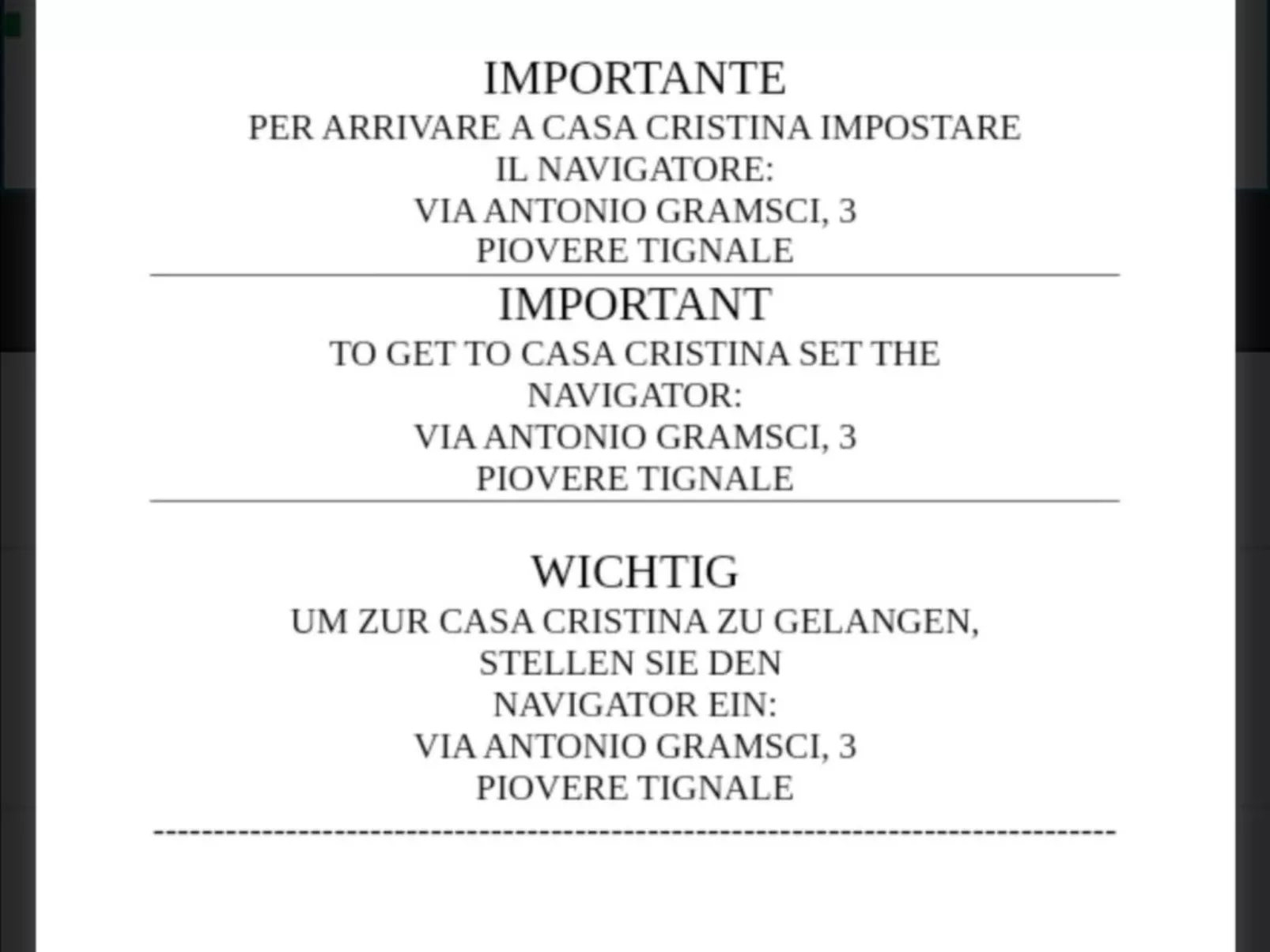 'Casa Cristina-Buiten