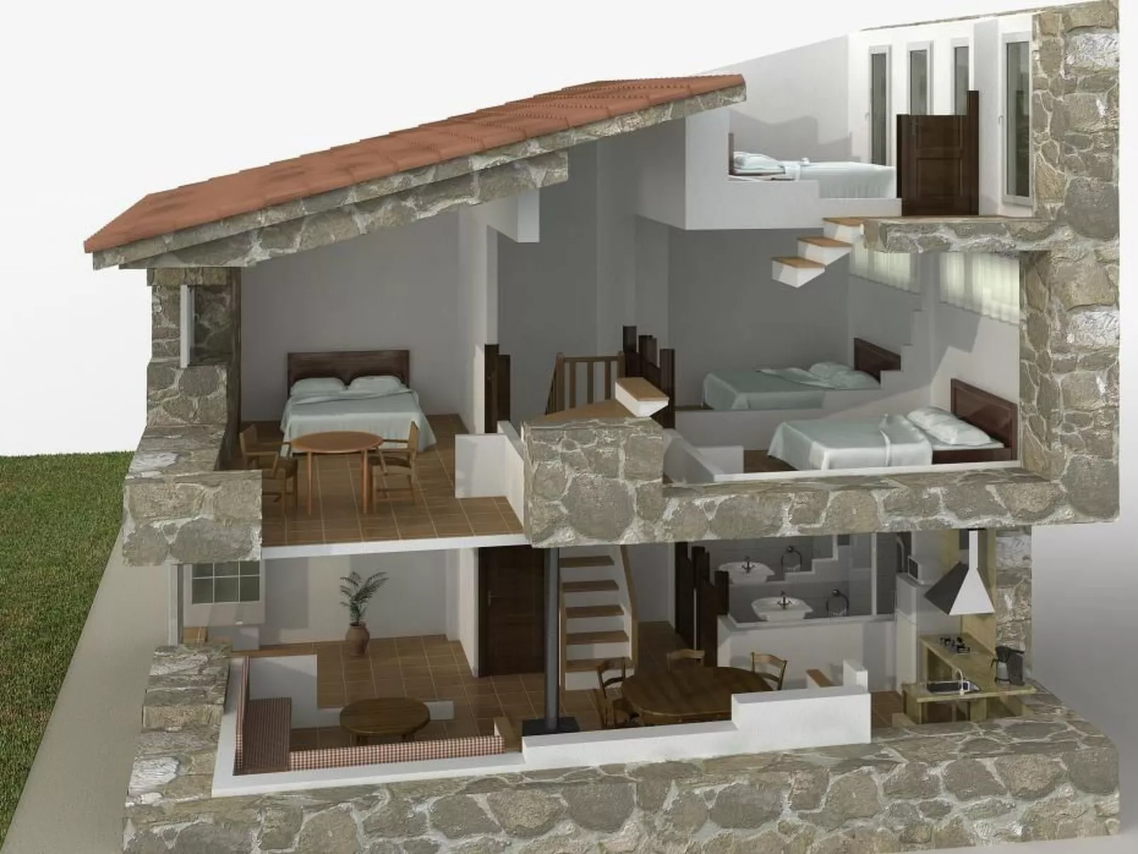 Mit Wasserblick-Binnen