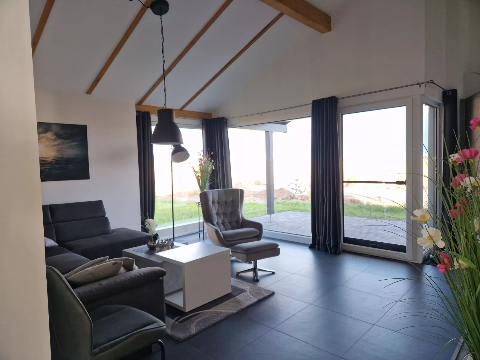 G2 Ferienhaus mit Wiesenblick und Waschmaschine-Binnen