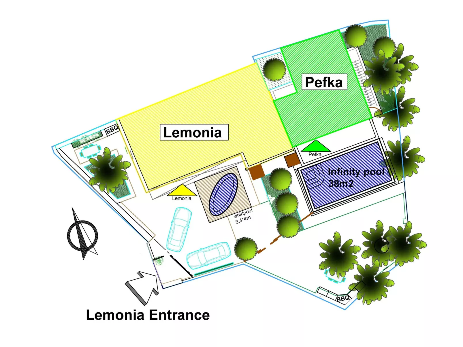 Lemonia für 6 Personen und 3 Kinder-Binnen