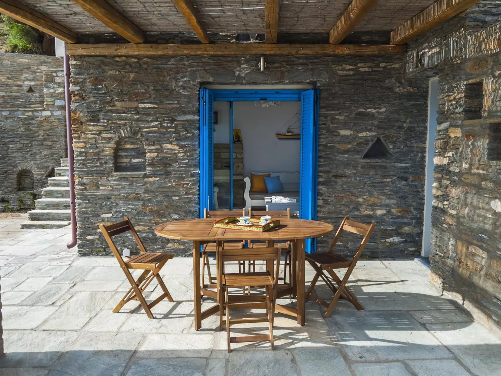 Ferienvilla "Anemos" mit Infinity-Pool-Buiten