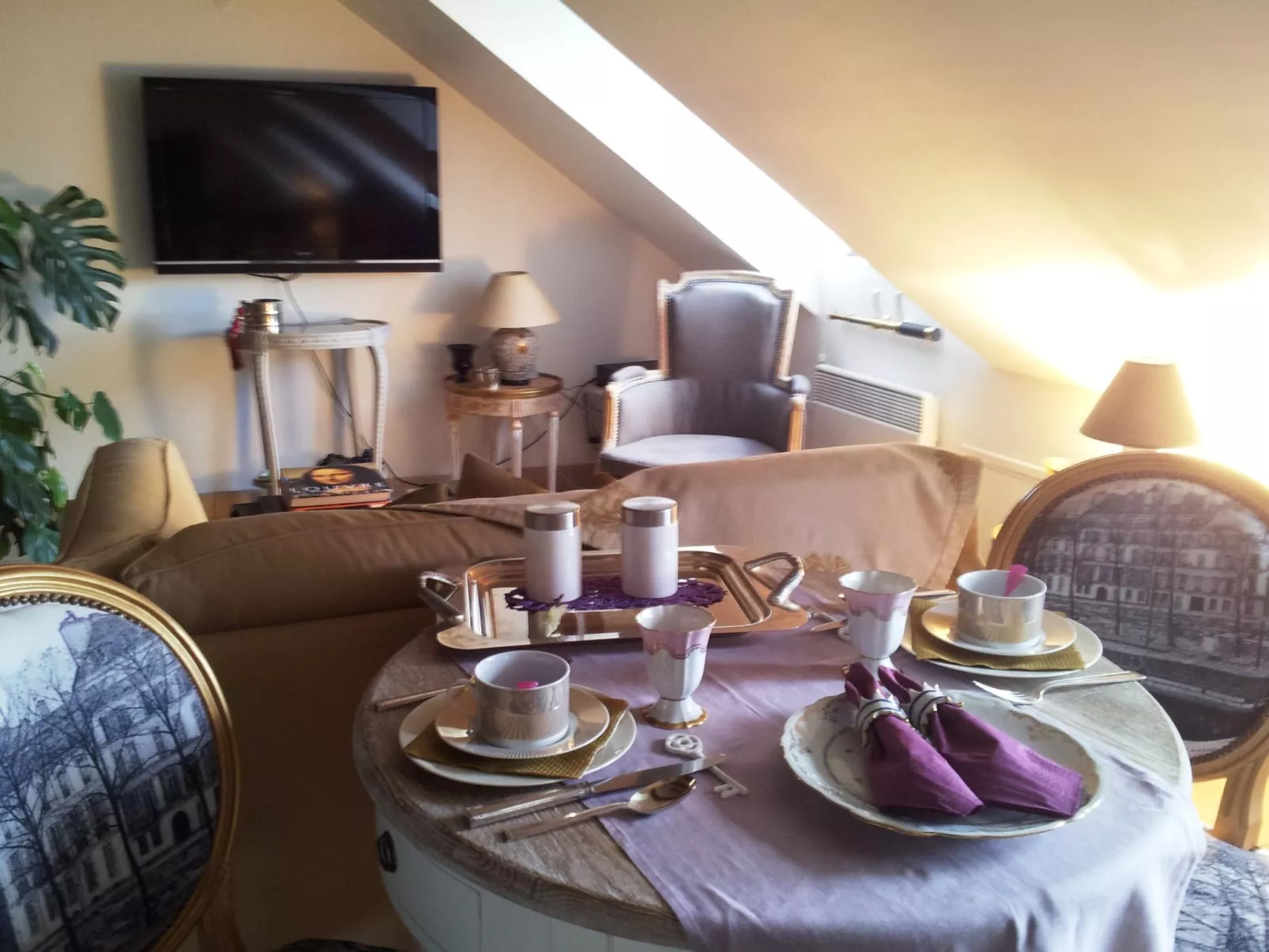 Schöner romantischer Blick auf die Seine