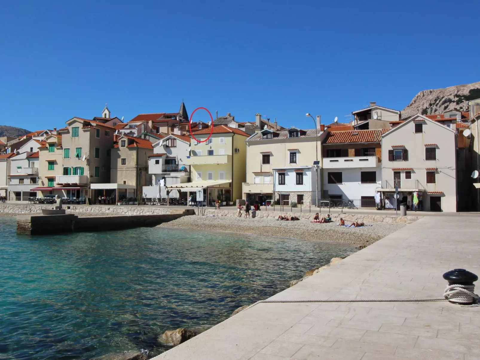 Appartement in Baška mit Eigenem Balkon-Buiten