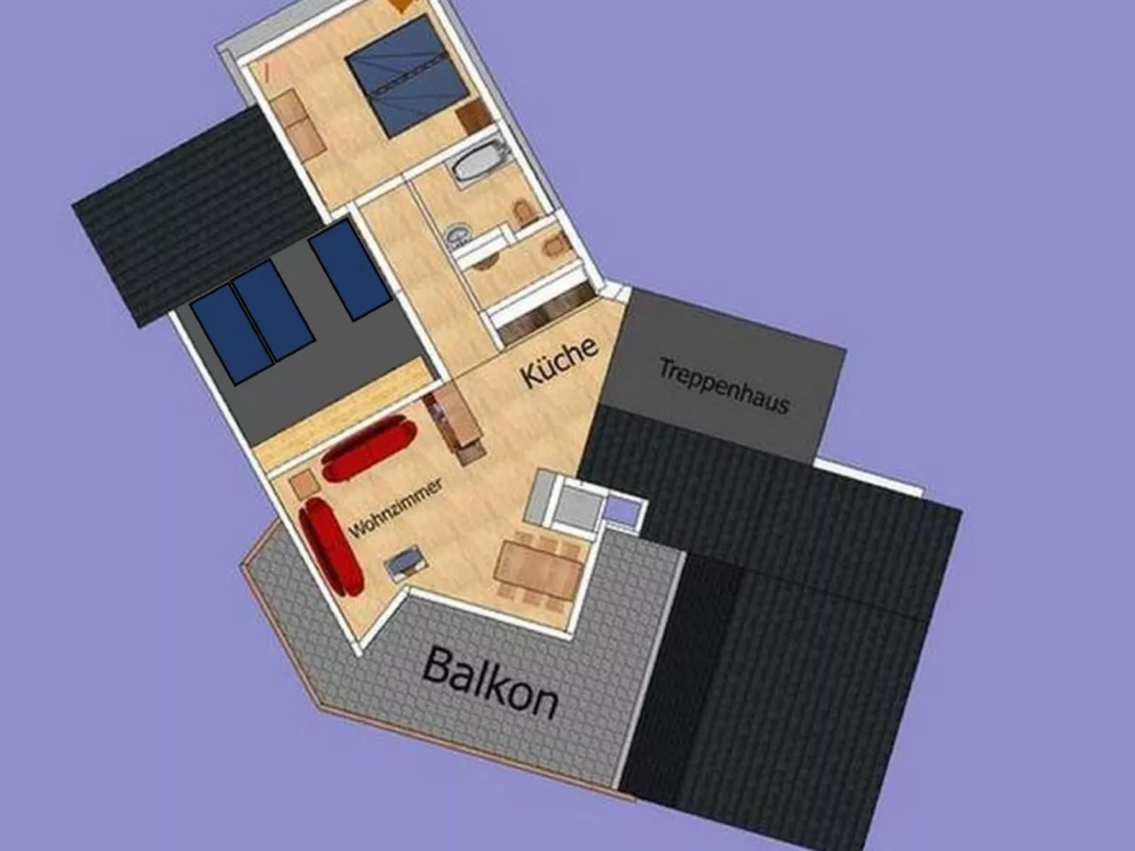 Haus Basilisk / Obere Wohnung für 5 Personen
