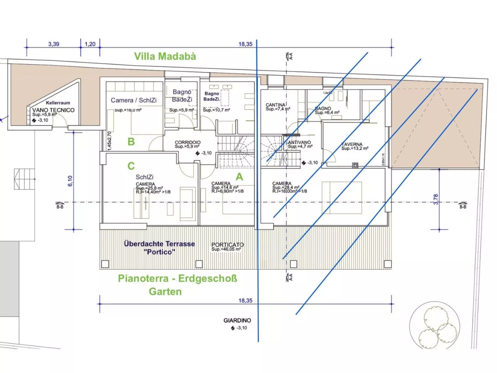 Ferienvilla 'Madabà' mit Blick aufs Wasser-Binnen
