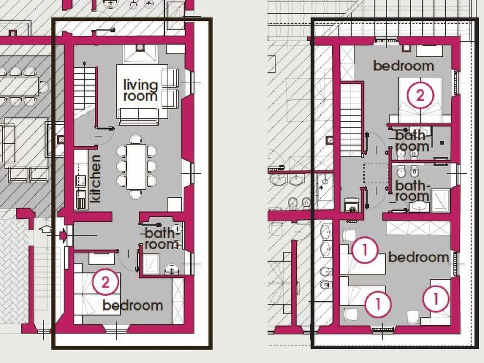Große Wohnung mit 3 Schlafzimmern und 3 Bädern-Image-tags.info