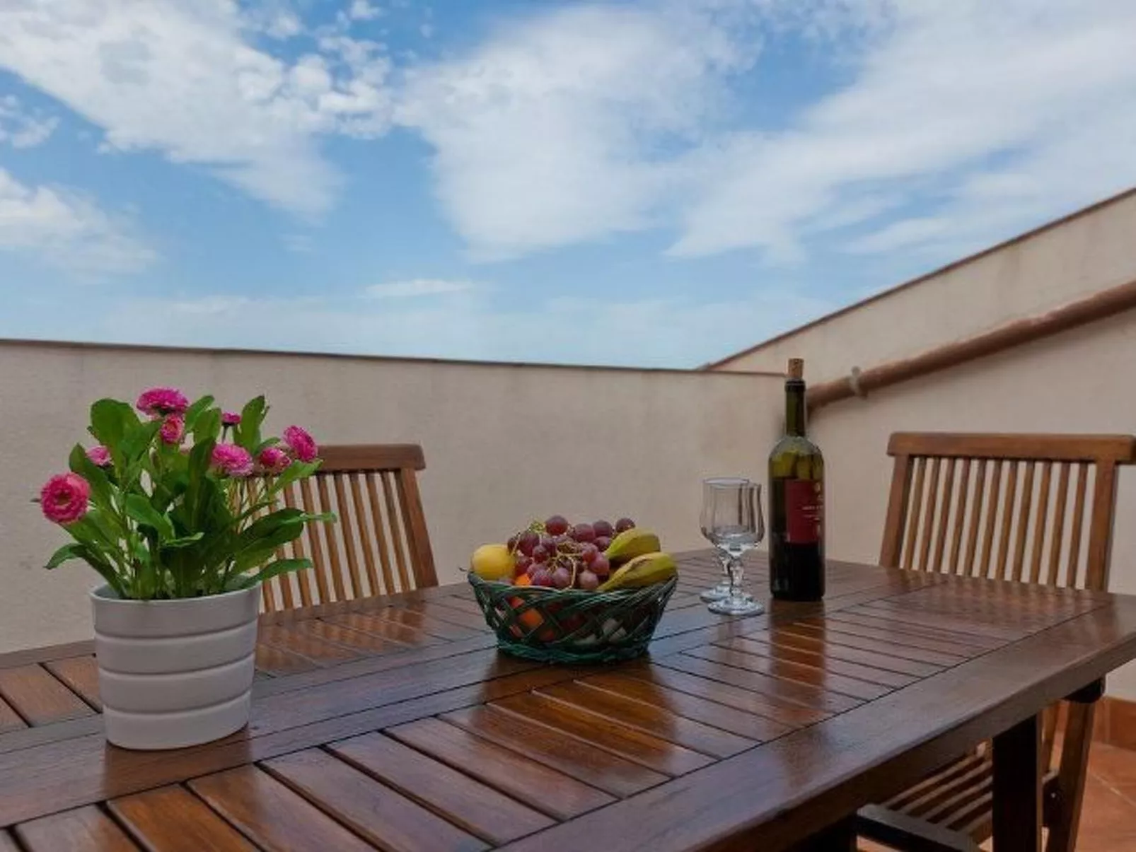 Terrasse des Zentrums