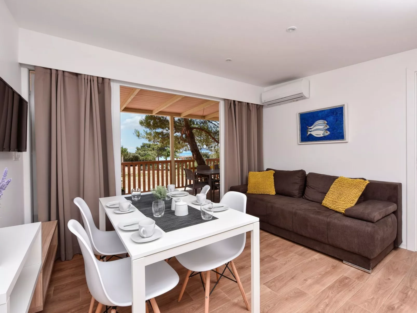 Mobilheim direkt am Strand-Binnen