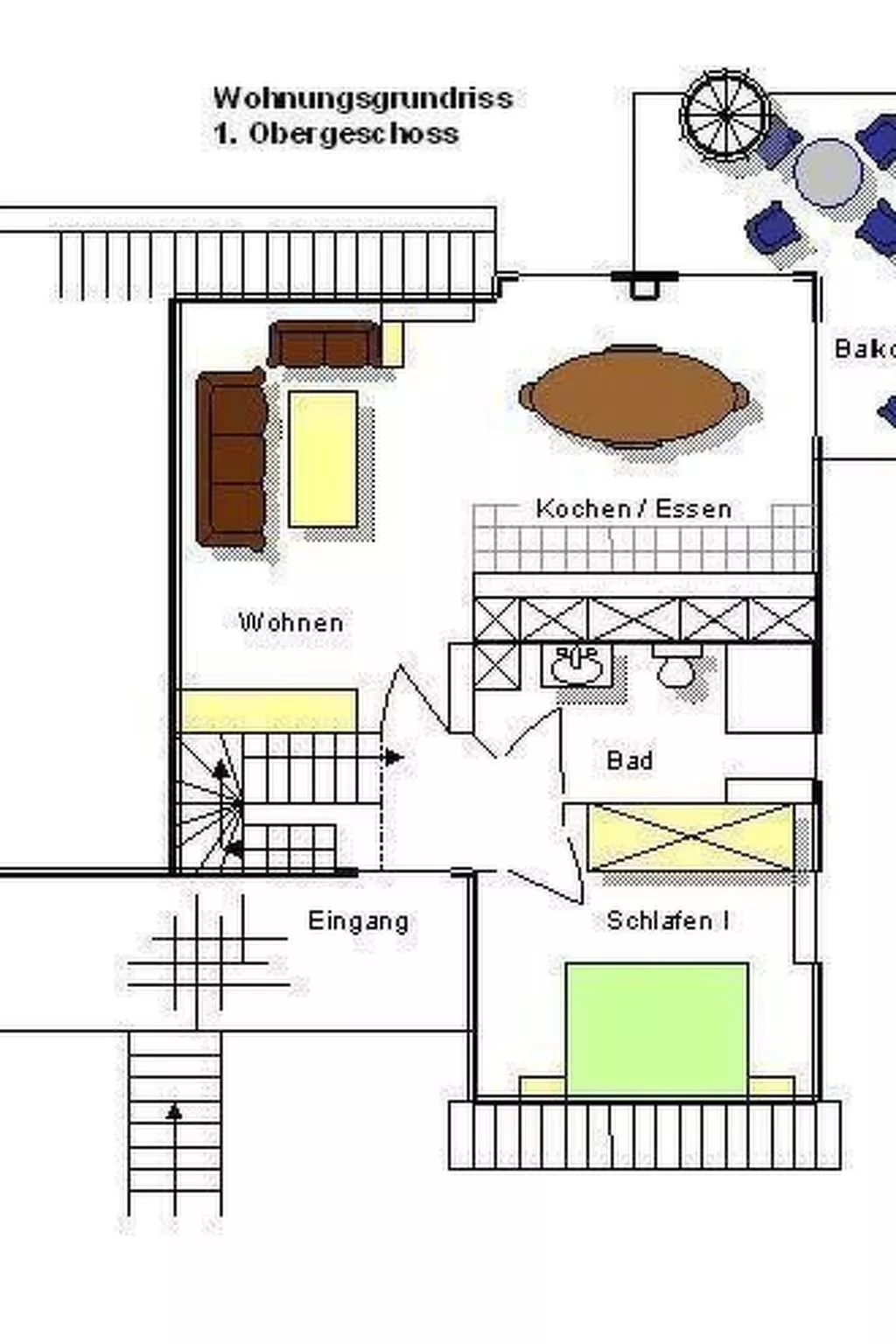 Moderne Ferienwohnung mit Balkon in Strandnähe-Binnen