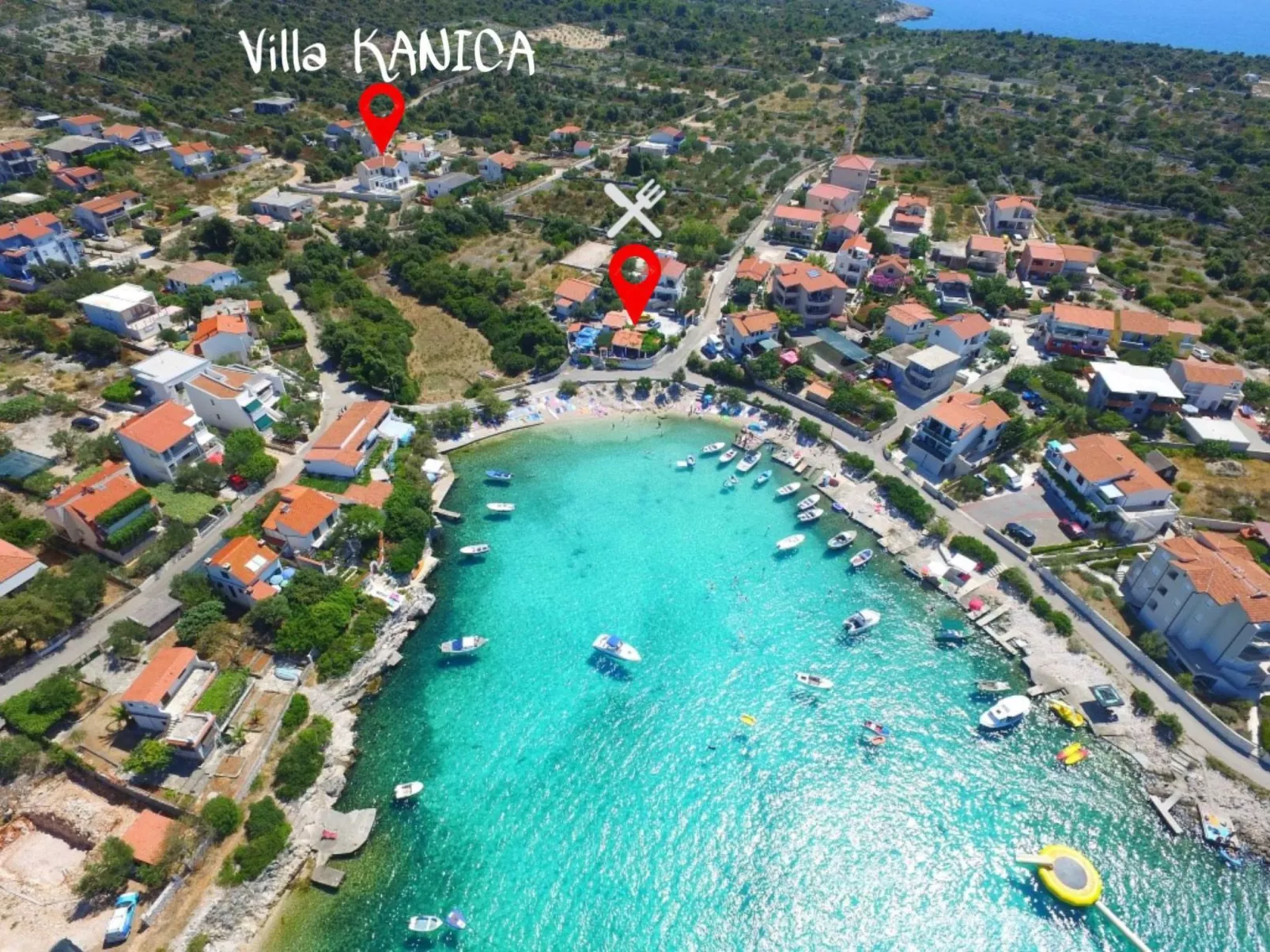 Haus in Dvornica mit privatem Parkplatz-Buiten