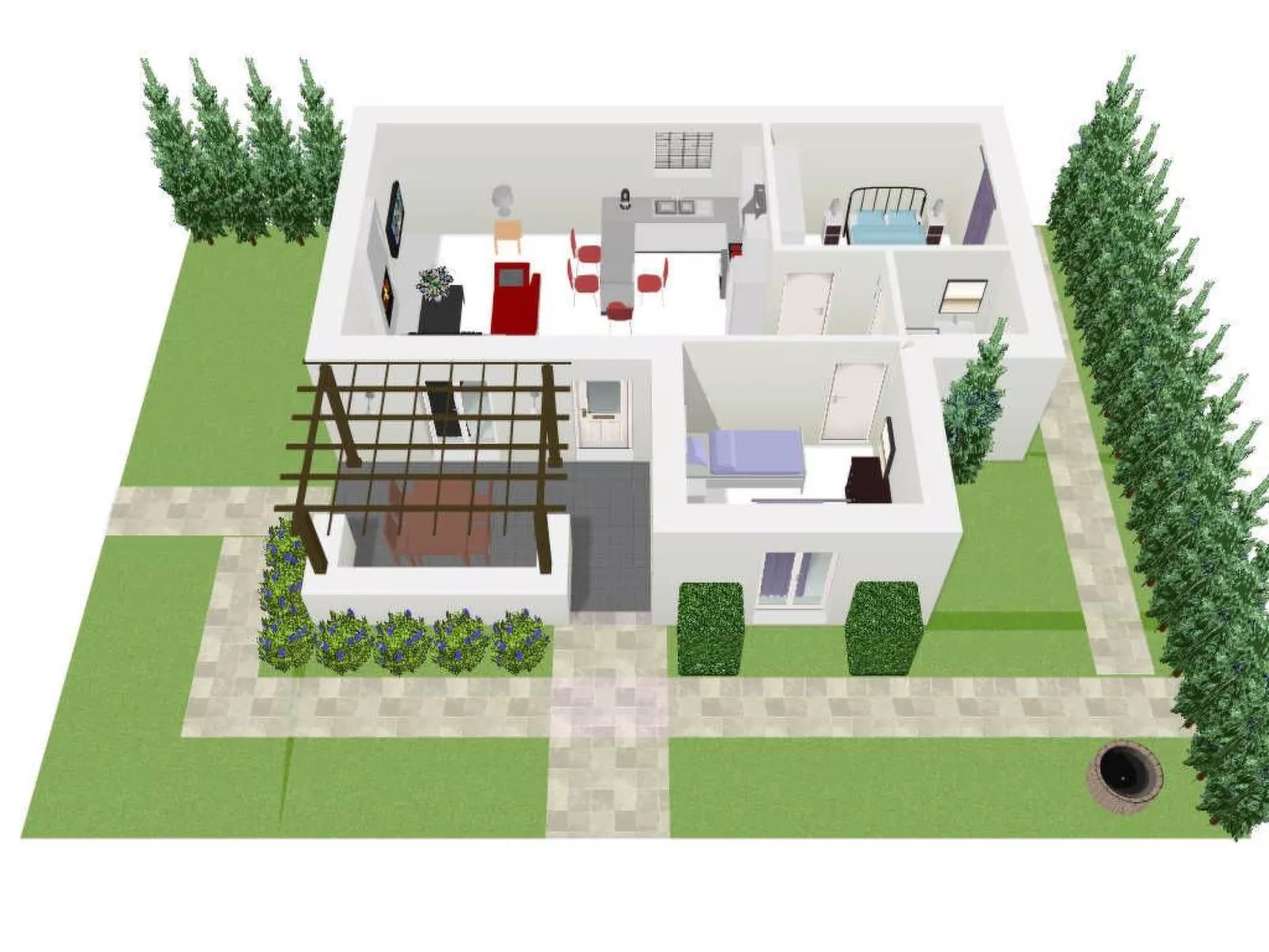 Villa mit zwei Schlafzimmern für 6 Personen. Parken, WiFi-Image-tags.info