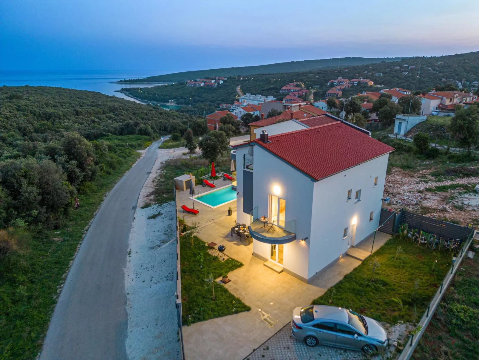 Für 7 Personen und 1 Kind in Segotici, Istrien (Südküste von Istrien)