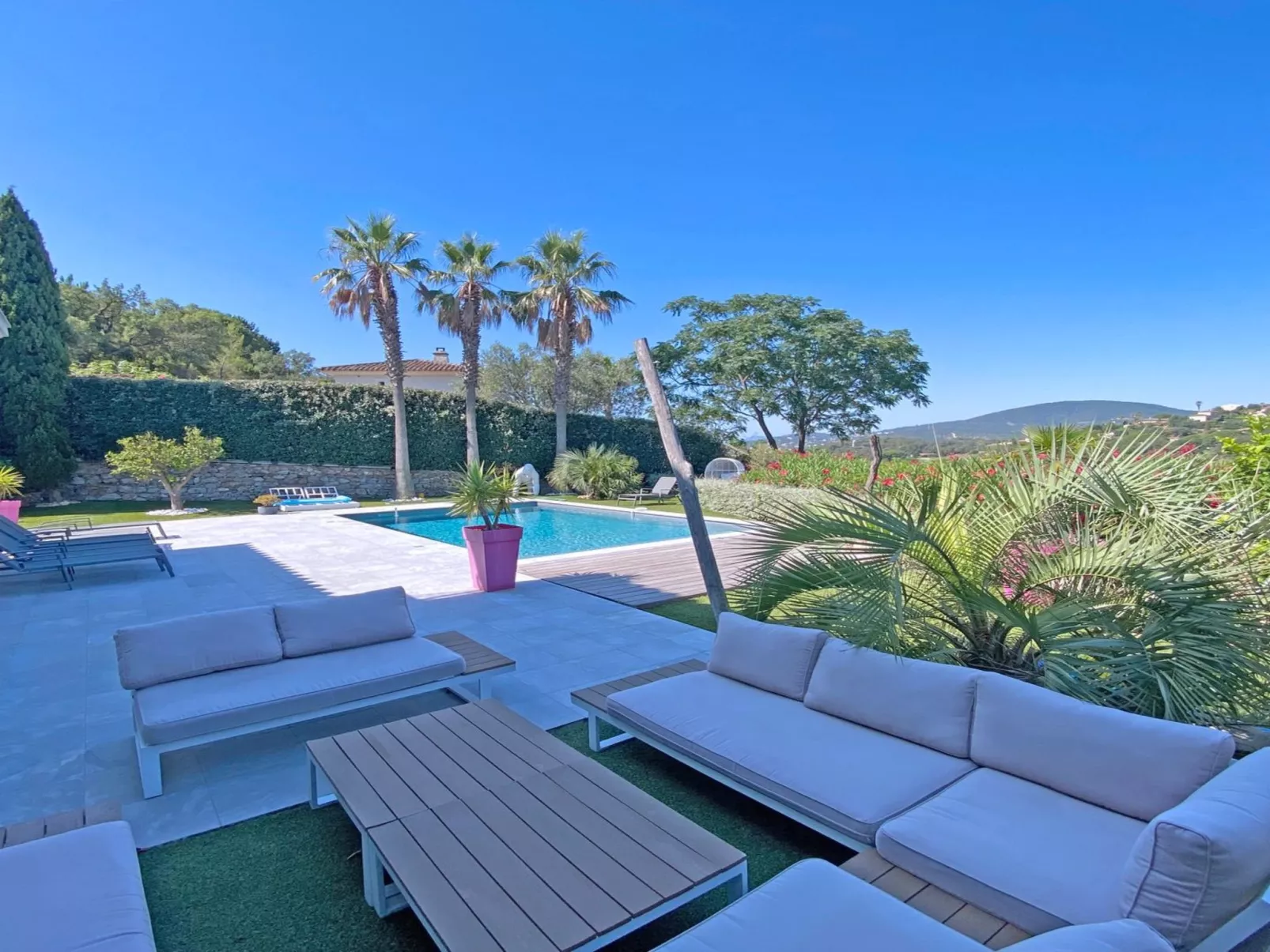 Villa 10 pers - Schwimmbad - Blick auf den Golfplatz - Sainte Maxime-Binnen