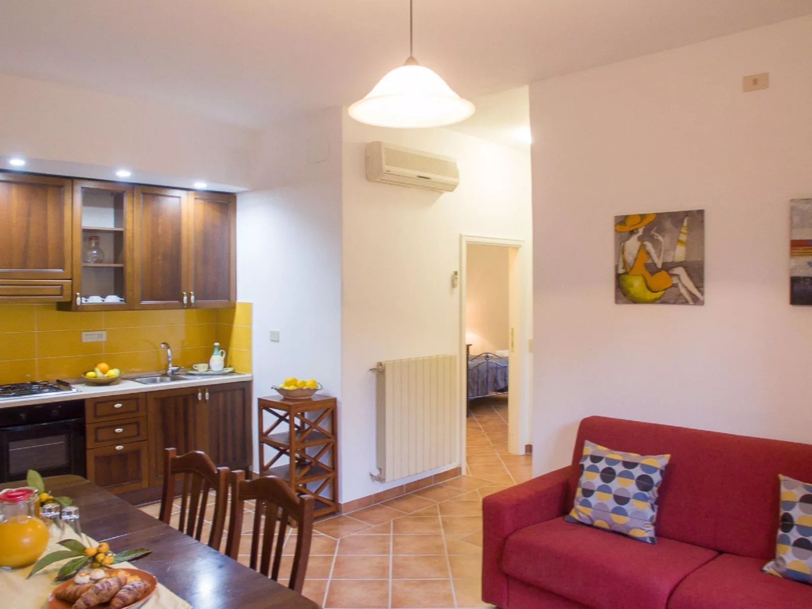 Wohnung in Centola mit gemeinsamem Pool, Terrasse und Grill