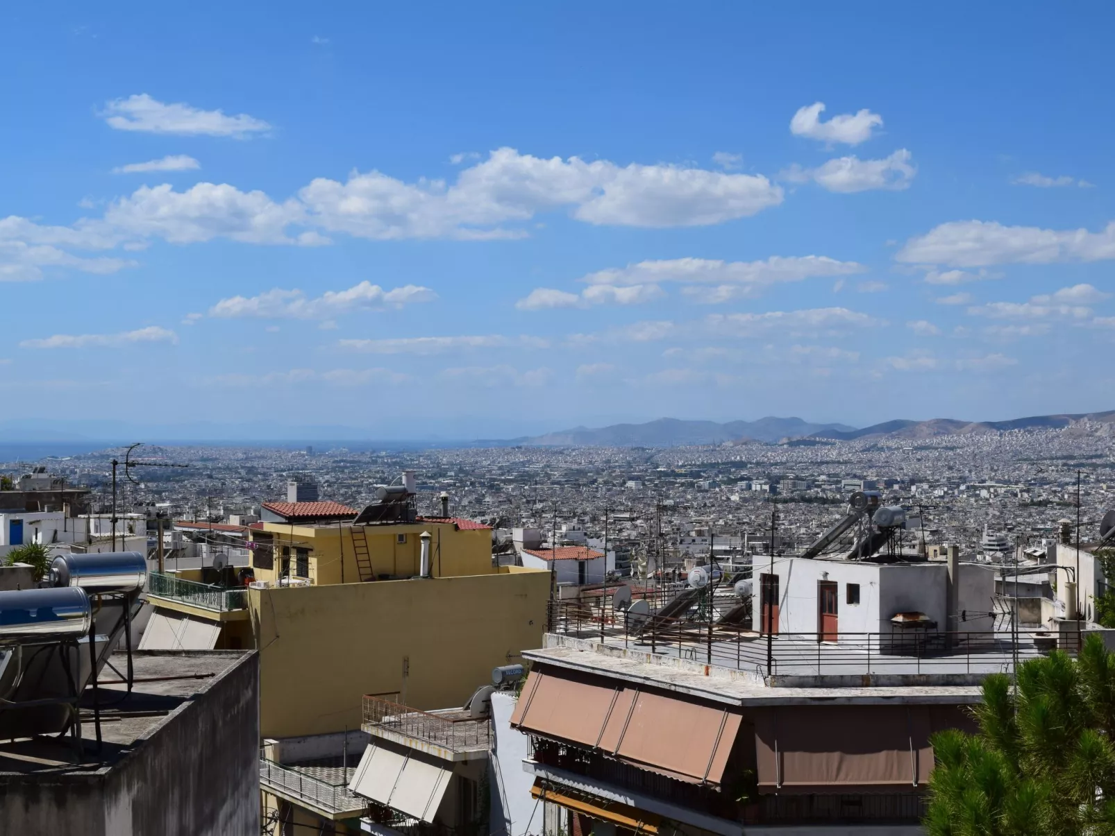 Privater Pool Panorama Athen 2 Stockwerk Villa-Buiten