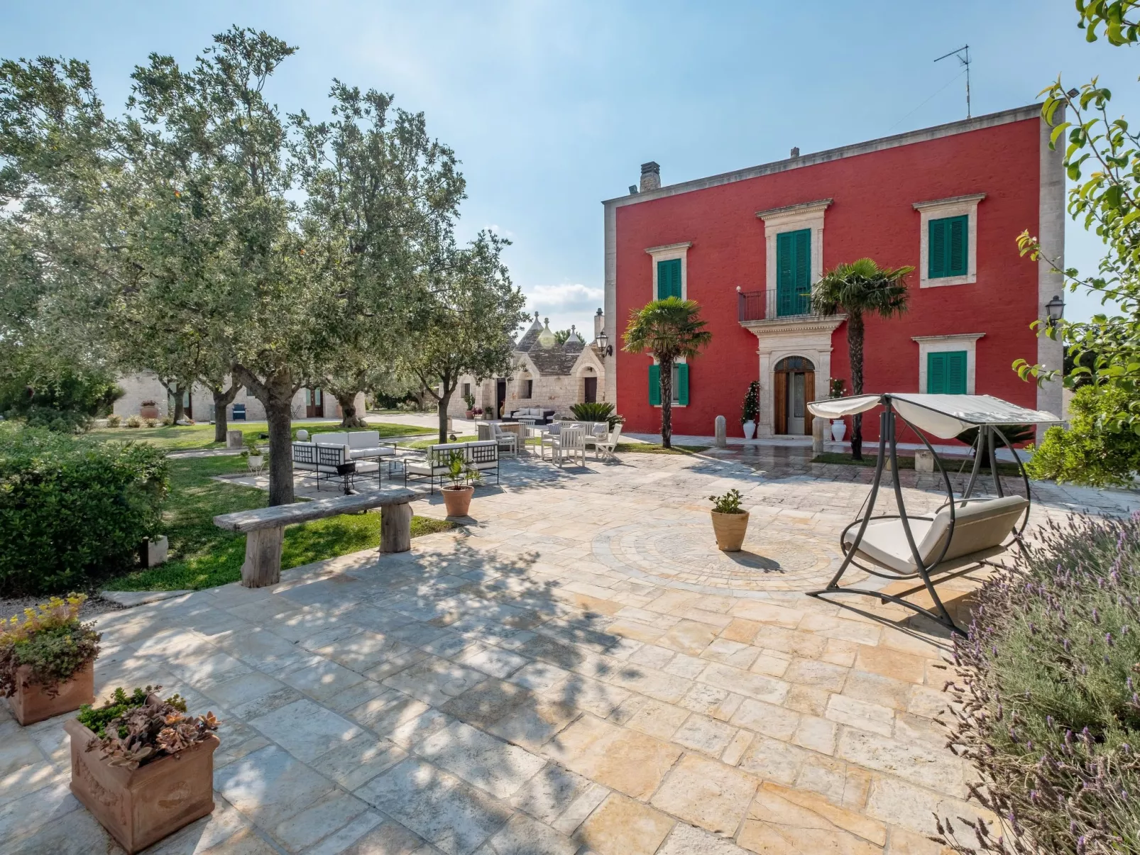 Wohnung auf einem Bauernhof mit Trulli und Schwimmbad-Buiten