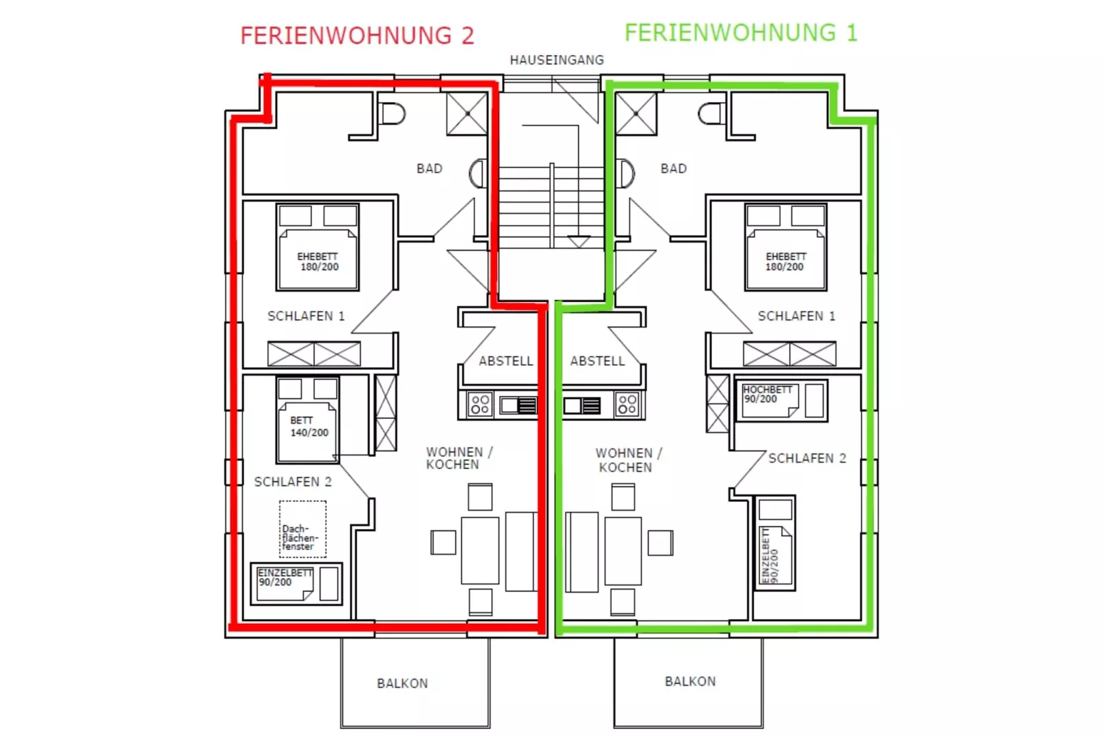Appartement Willingen-Plattegrond