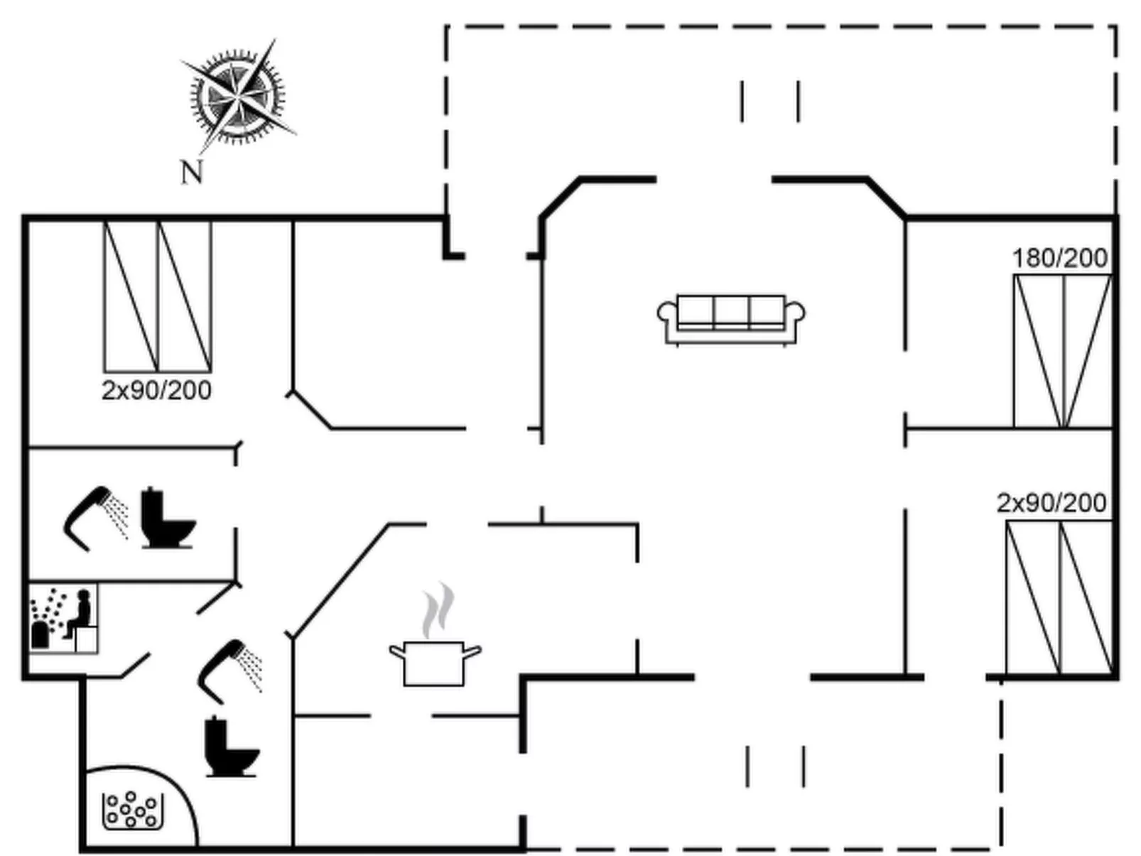 "Hauke" - 478m from the sea-Binnen