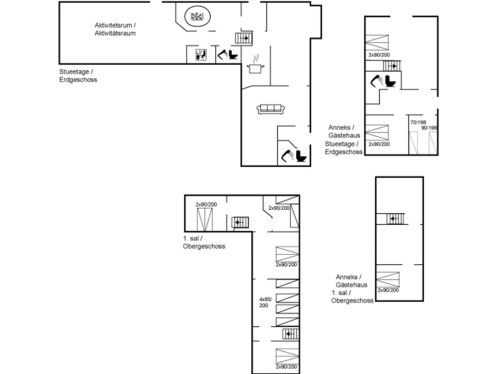 "Answald" - 250m from the sea-Binnen