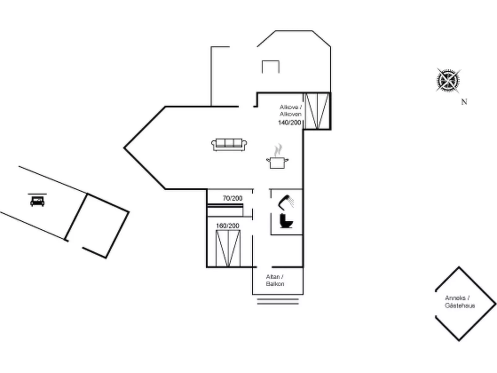 "Franke" - 1.2km from the sea - Binnen