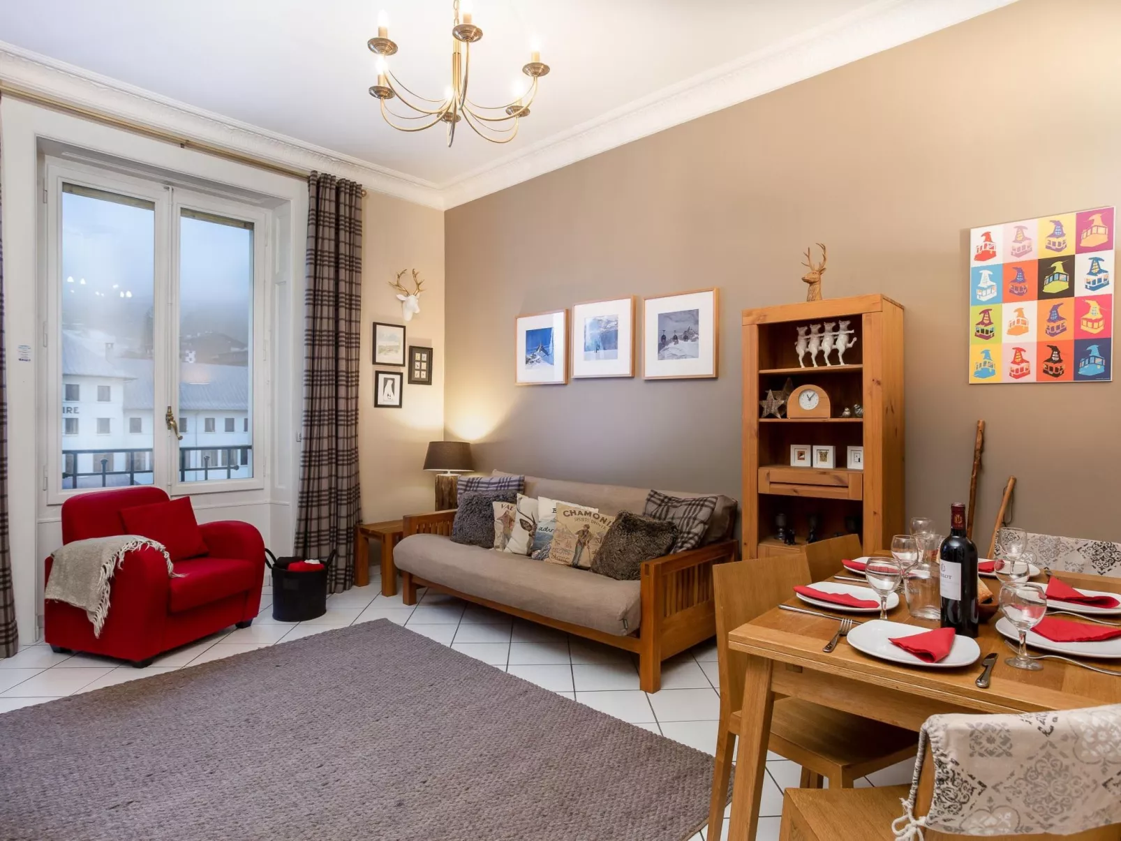 In Chamonix und Bergblick