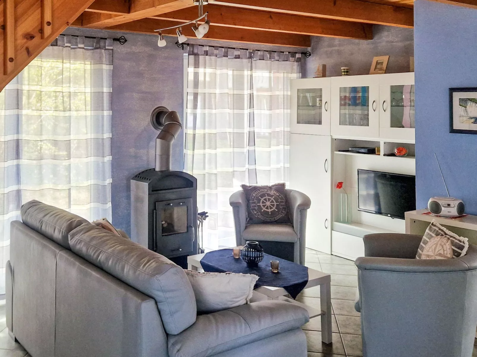 Strandnahes Ferienhaus Strandrubin mit Kamin