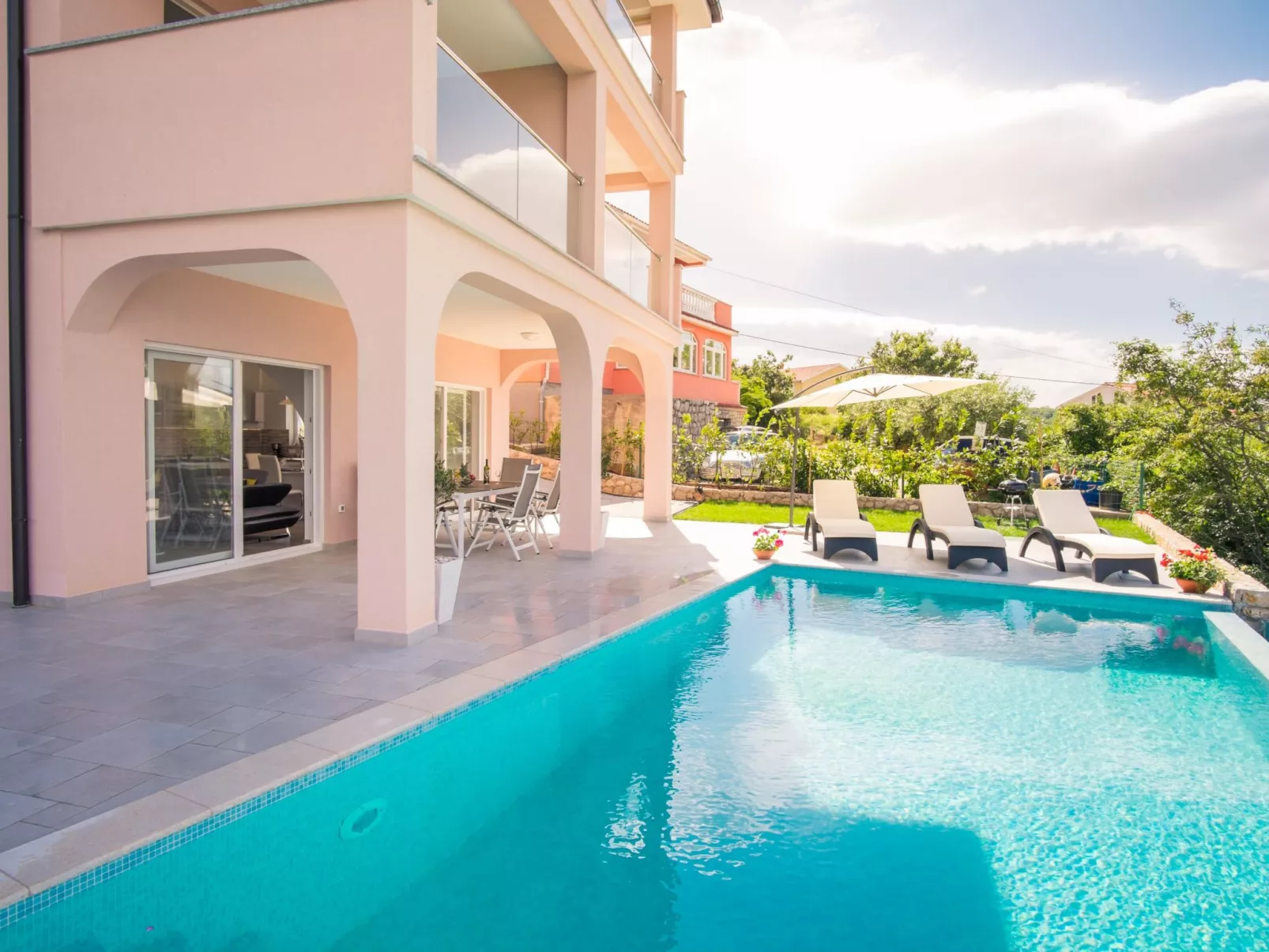 Luxuriöses Appartement Grohot mit privatem Infinity-Pool