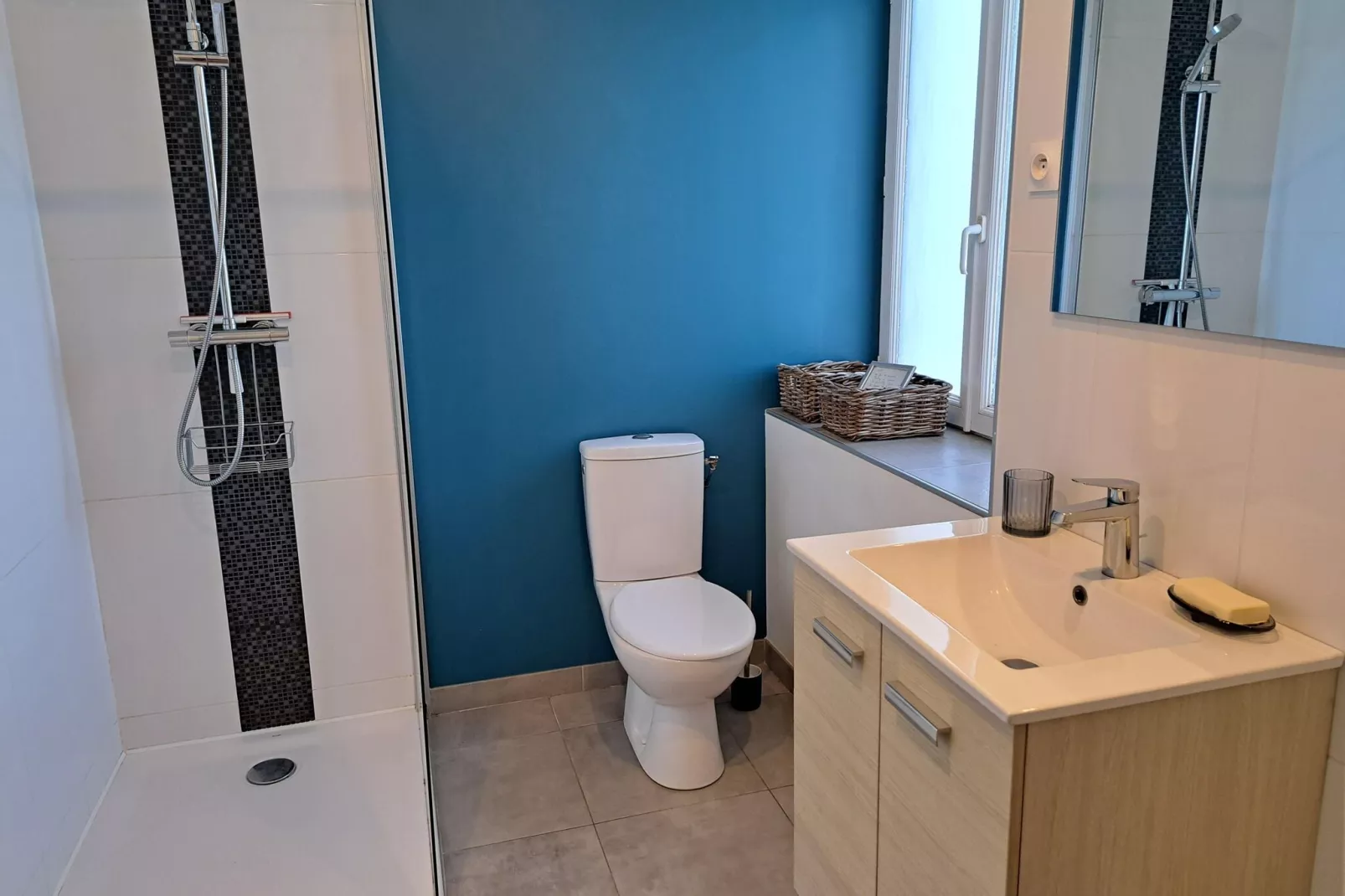 Ferienhaus mit Meerblick Cléder 10 Pers-Badkamer