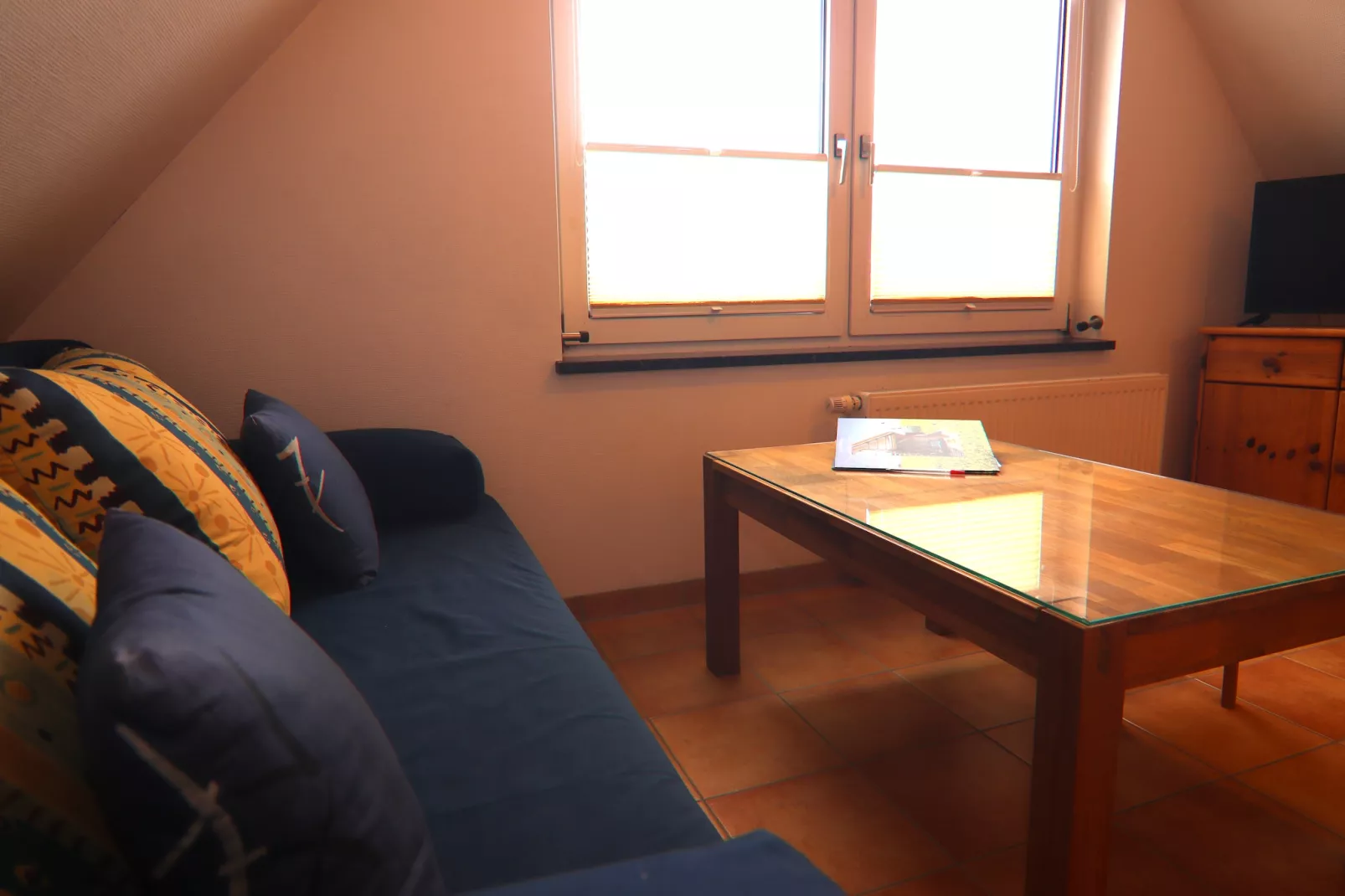 Ferienwohnung Eva mit Meerblick - strandnah - Woonkamer