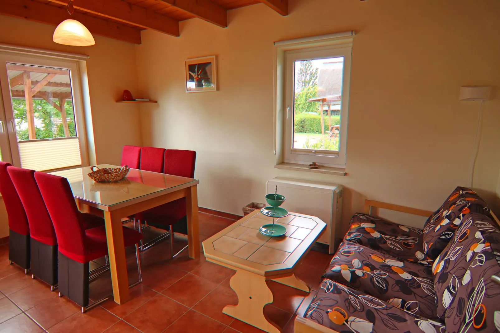 Strandnahes Ferienhaus Walter mit Meerblick-Woonkamer