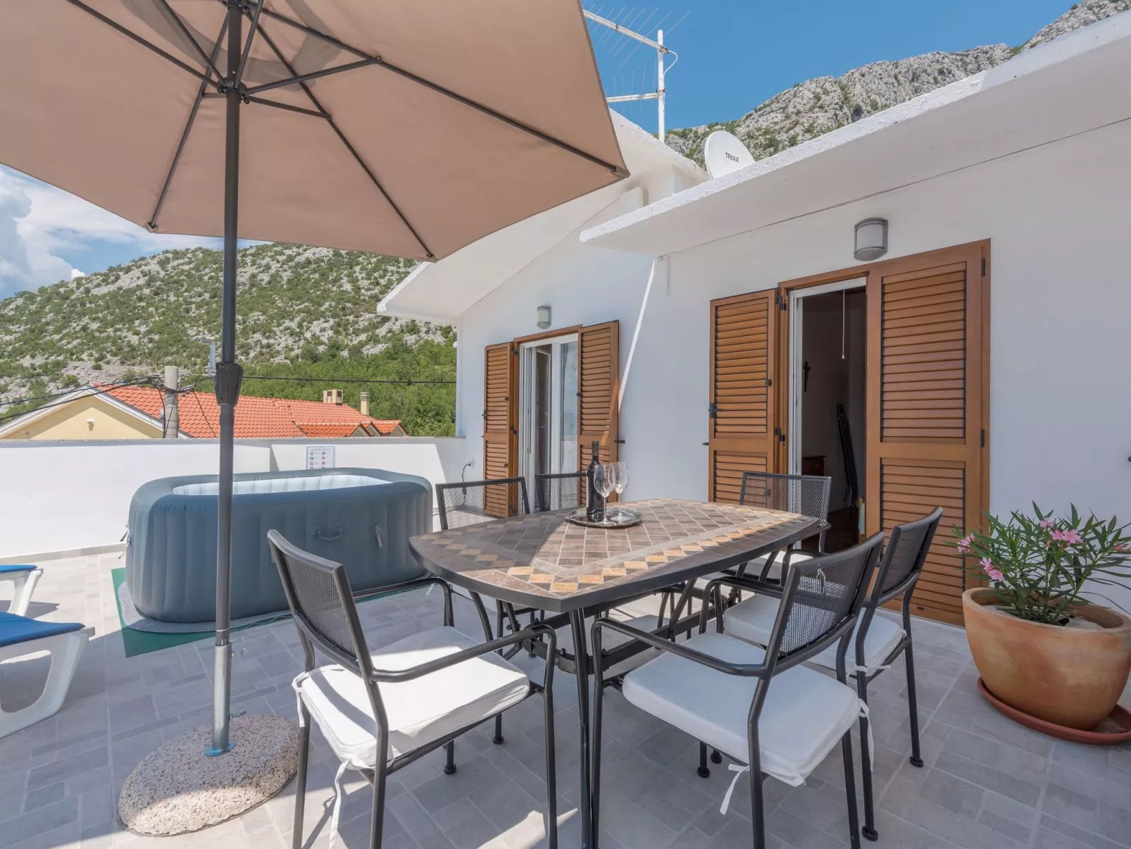 In Gornja Brela mit Sonnenterrasse und Panoramablick - Image-tags.info