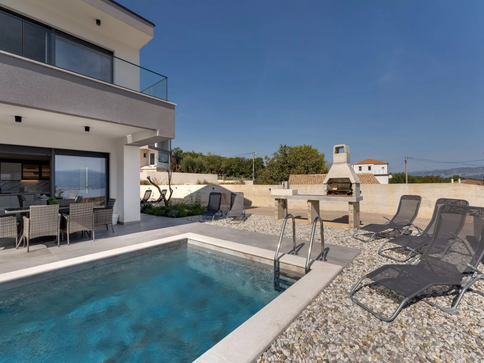 Villa "Rosemary" mit Pool und Panoramablick auf das Meer - Image-tags.info