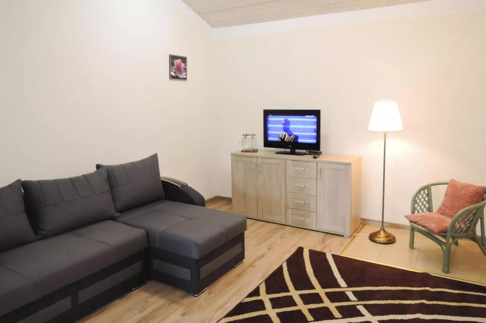 HolidayHouse with the big tarasse&garden in Kolczewo LIT-Woonkamer