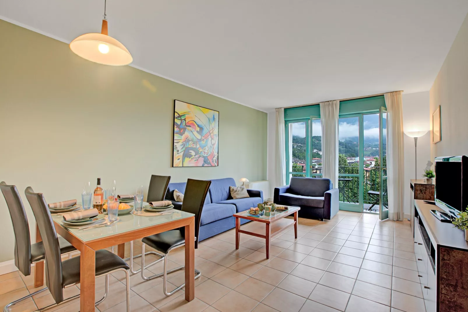 RESIDENCE PORTO LETIZIA - PALACE-1ROOM APT 4 PAX MOUNTAIN VIEW PLUS 8203 - P1MP4 - Woonkamer