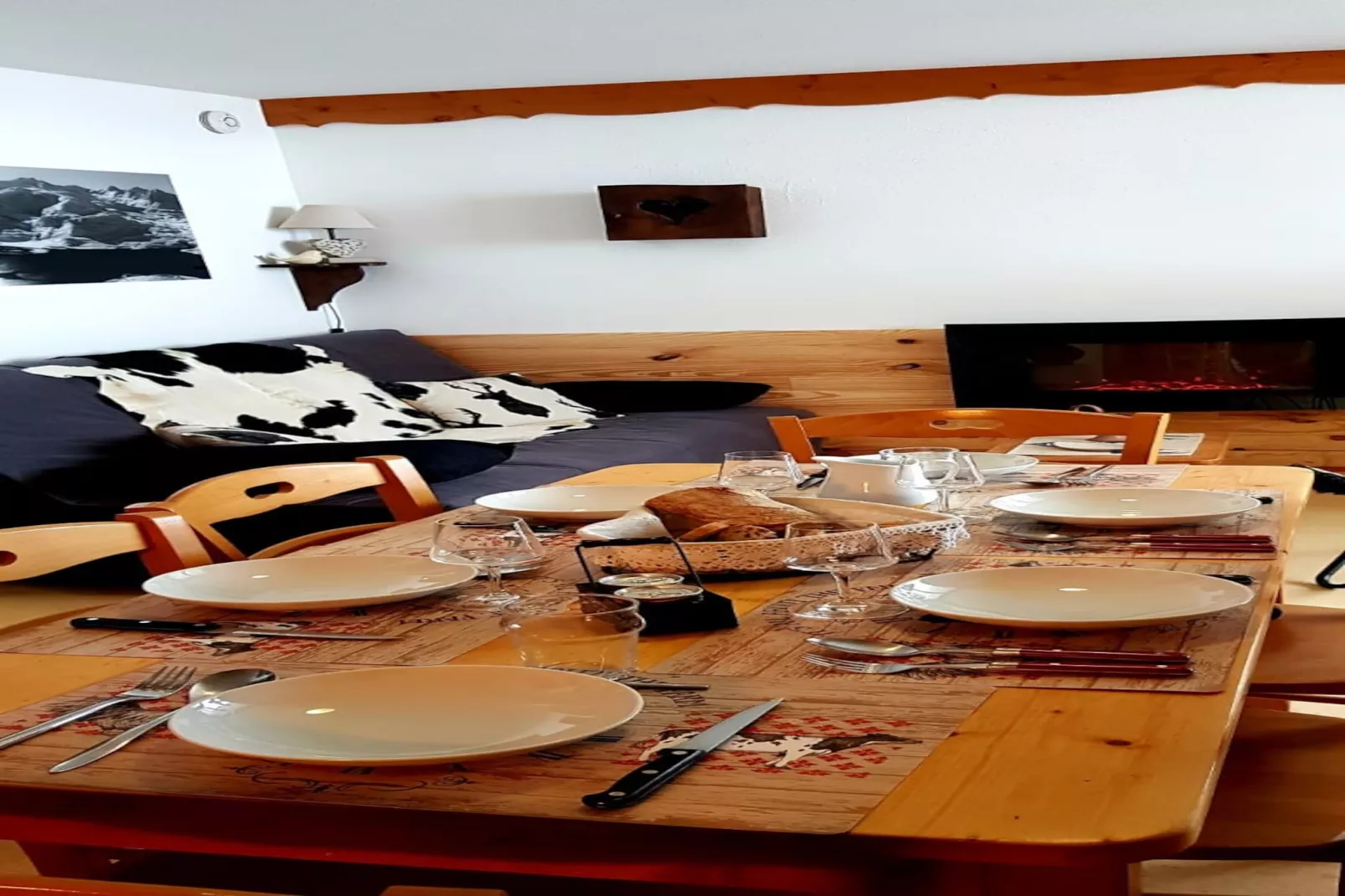 Balcons B 011 - PARC NAT. VANOISE appart. 6 pers.-Woonkamer