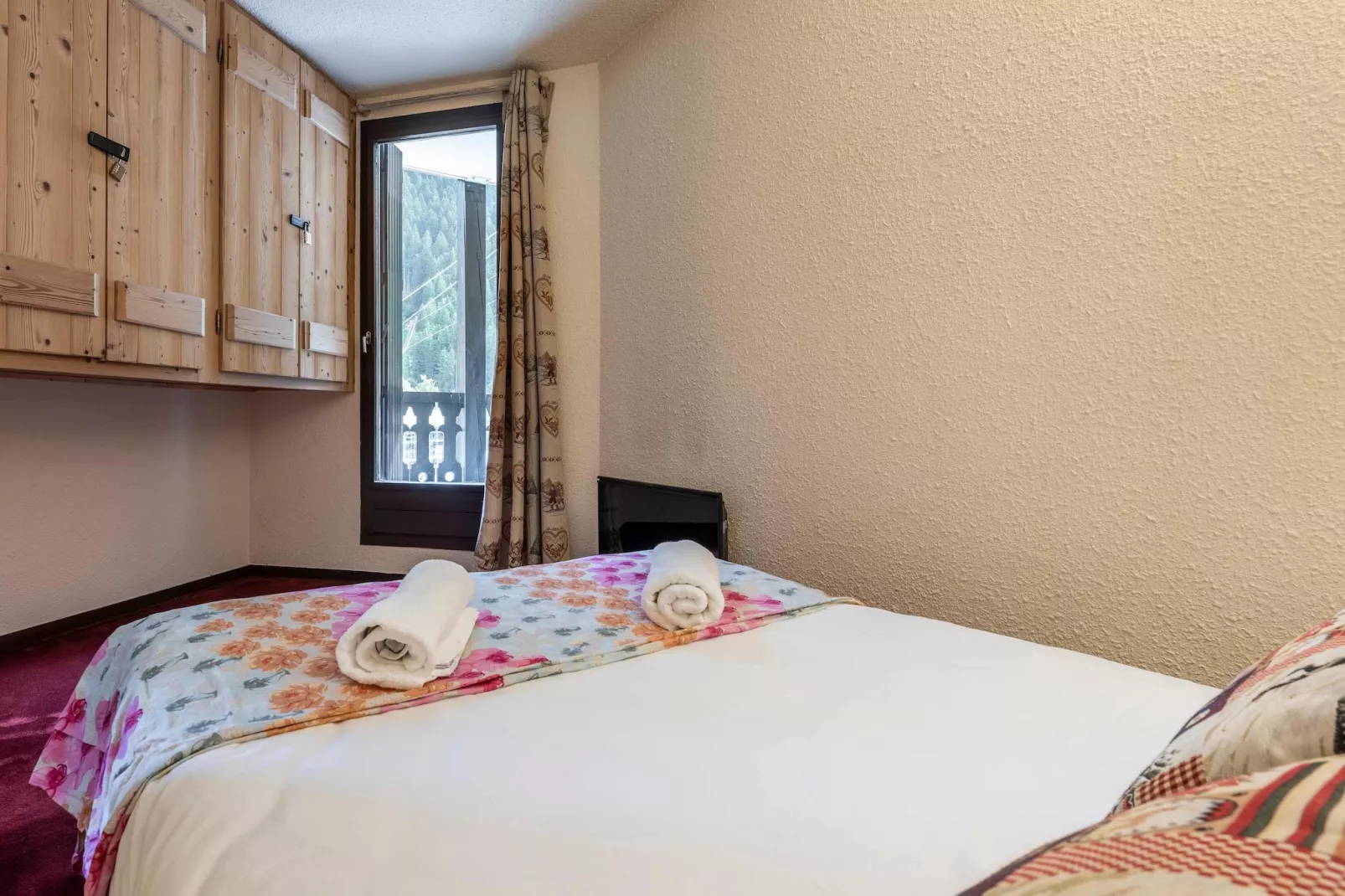 Appartement au porte de l'Aiguille du midi-Slaapkamer