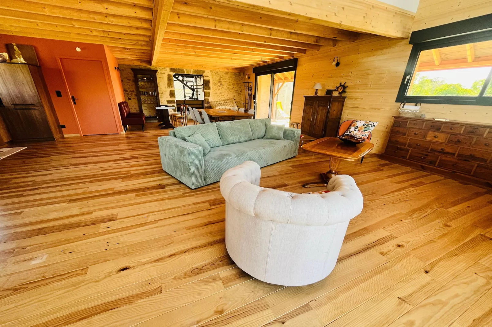 Maison de Vacances 4 pers Gouville sur mer-Woonkamer