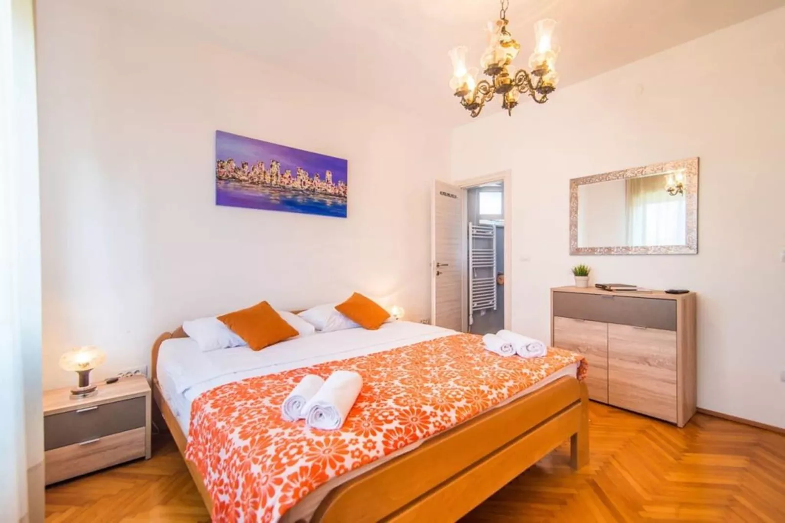 Villa Amalija - Apartment Amy with Sea View-Slaapkamer