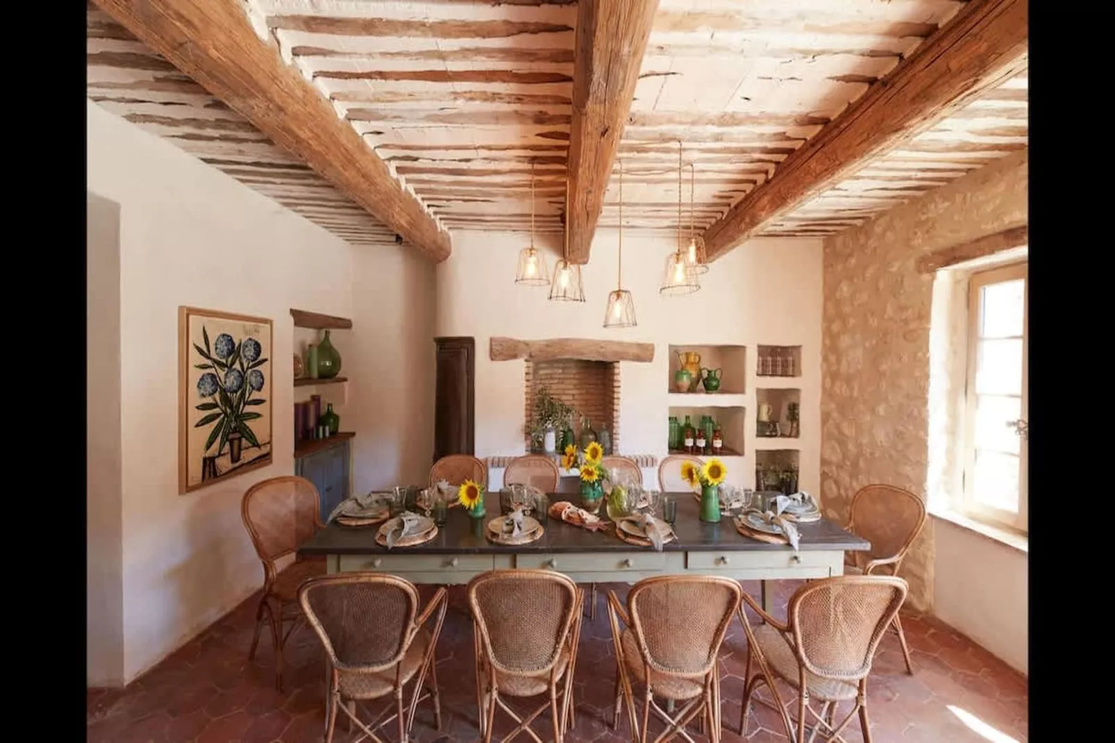 Villa de charme confort au milieu des vignes du Lubéron-Eetkamer