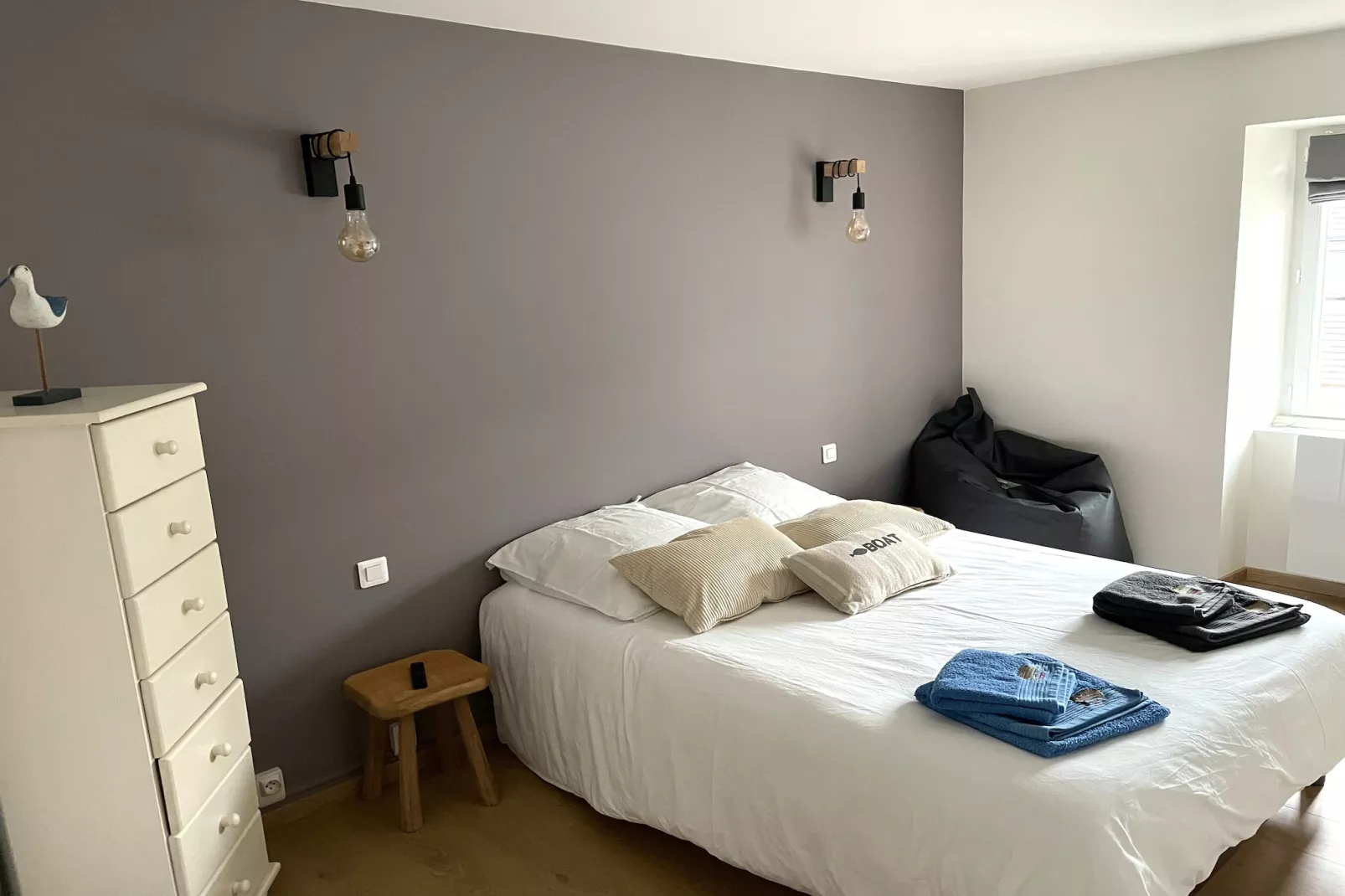 Maison de ville avec terrasse/jardin Guerlesquin - Slaapkamer