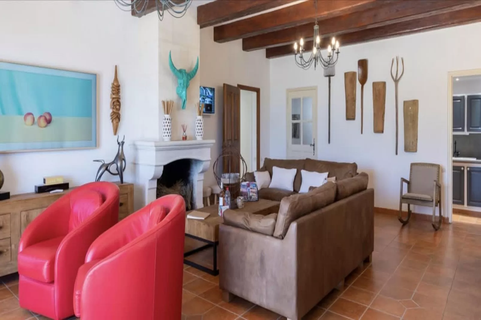 Villa provencale à Murs coeur du Luberon-Woonkamer