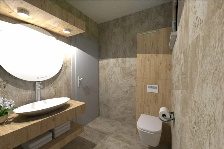 Appartement LUG 2 / 80qm AP03/04 - max 4 persons-Badkamer
