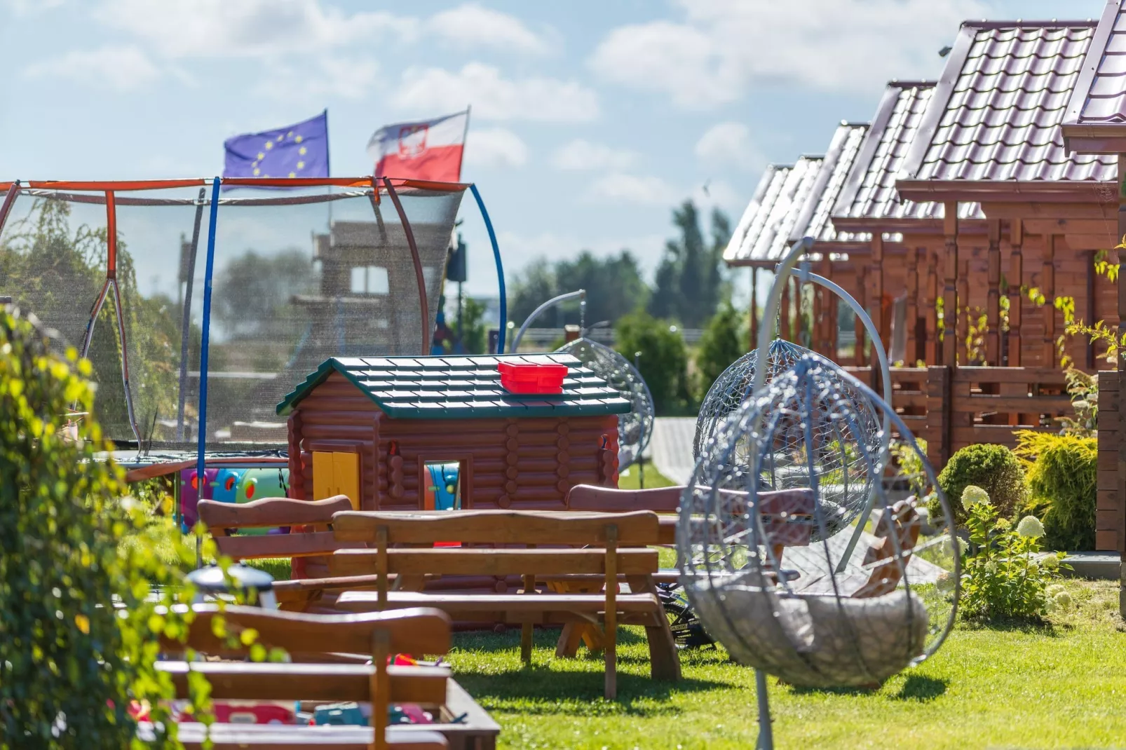 Parterowe domki wakacyjne dla 6 osób w Gąskach SPA w cenie pobytu - Tuinen zomer