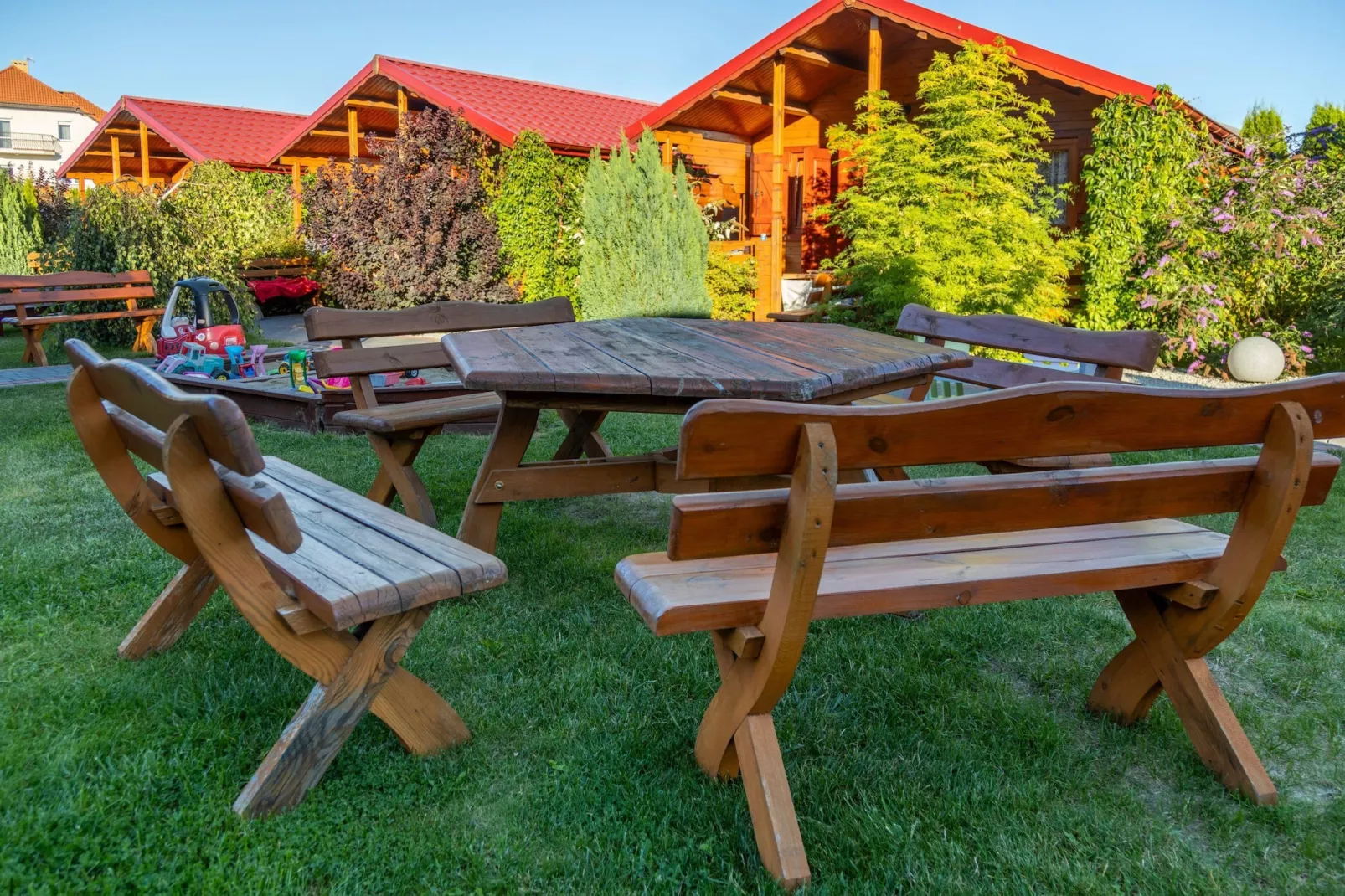 Parterowe domki wakacyjne dla 6 osób w Gąskach SPA w cenie pobytu - Tuinen zomer