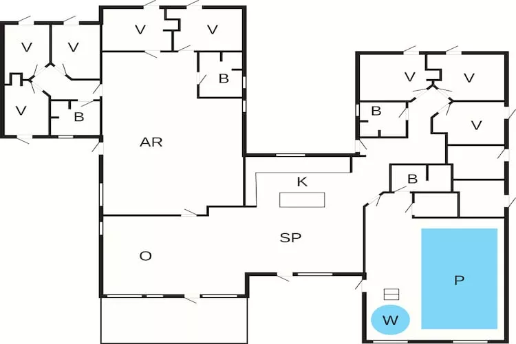 5 sterren vakantie huis in Glesborg-Plattegrond