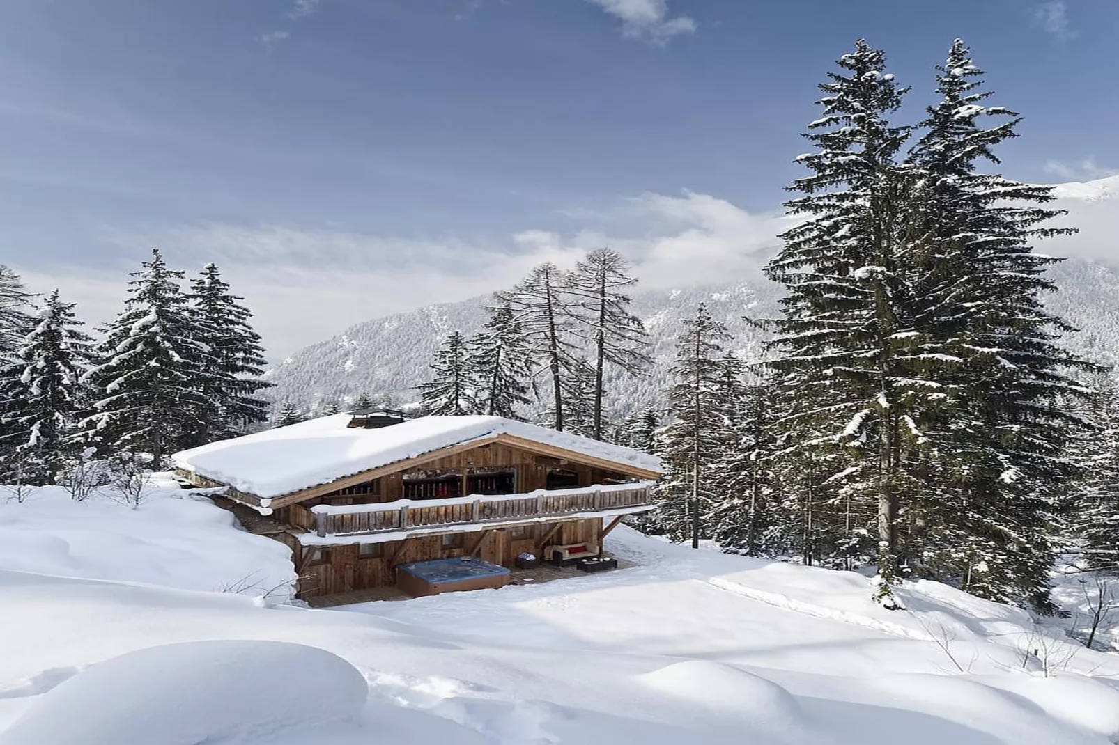 Chalet de luxe tout comfort avec jacuzzi sauna-Exterieur winter