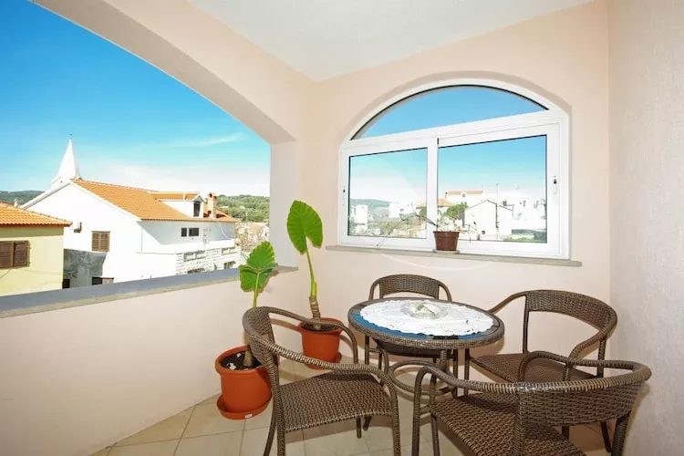 Apartments Villa Rose - Two-Bedroom Apartment with Sea View Terrace - Terras
