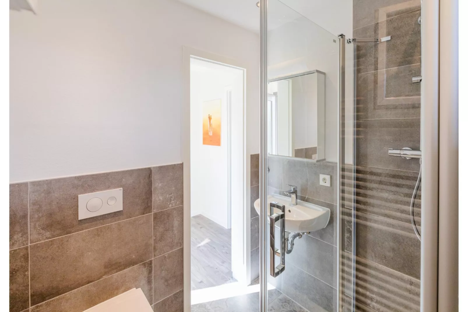 Bungalow Typ Z Campingpark Eifel-Badkamer