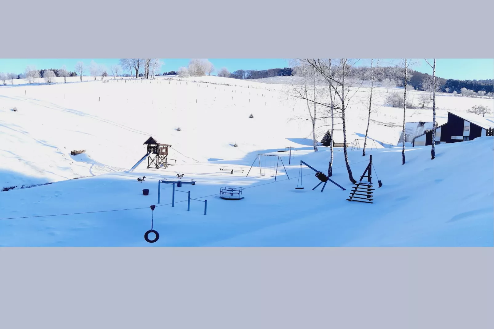 Dachsbau-Tuin winter